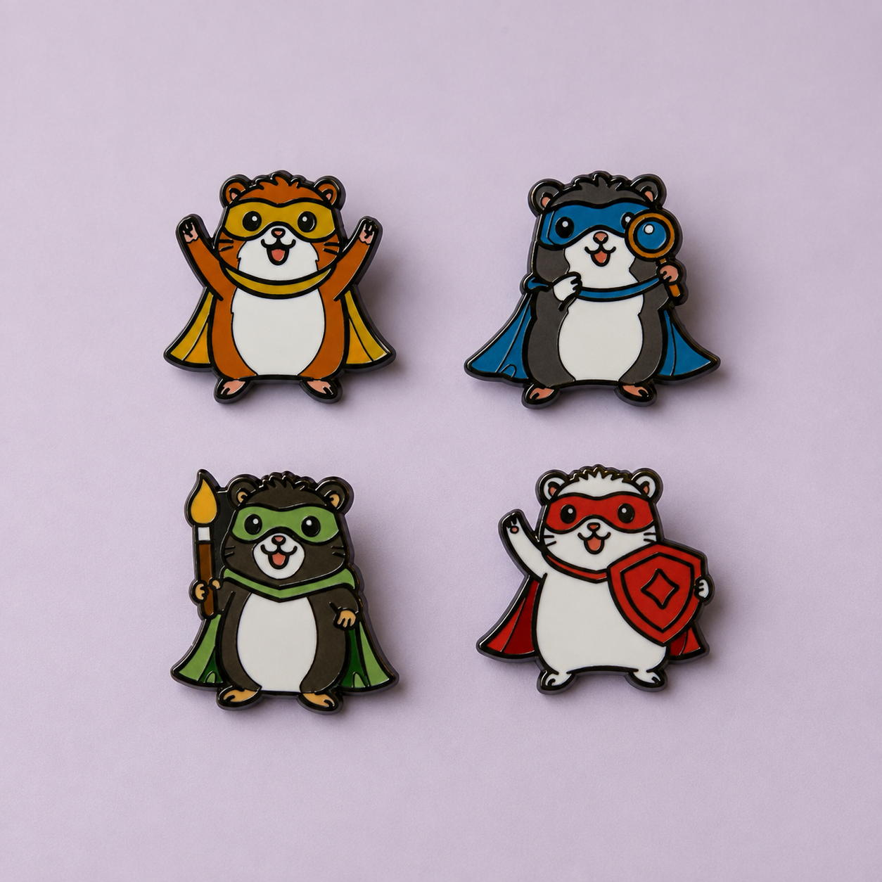 Meet the Koowees: Complete Enamel Pin Set